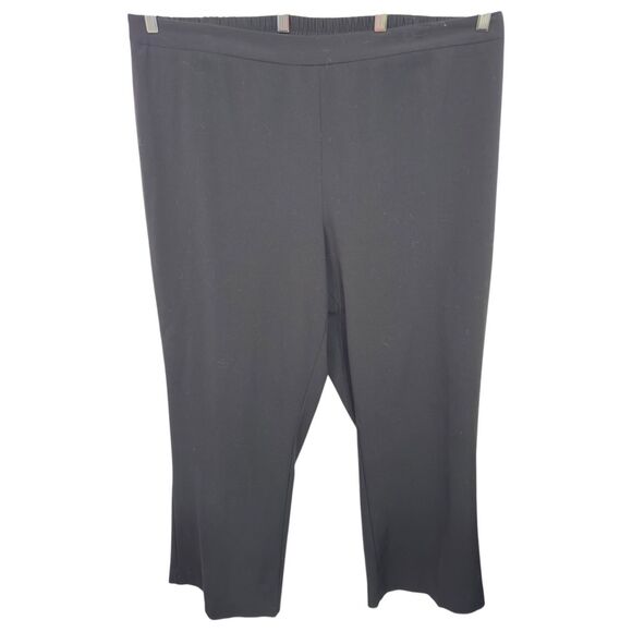 Catherines Plus Size 24W Dress Pants Black Trousers Straight Leg Elastic 1506 - Picture 8 of 8